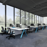 PEAK-C 120° Y-Shaped Metal Frame Modular Office Workstation Desk - Gavisco Office Furniture